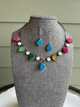 Load image into Gallery viewer, Contemporary Multicolor Natural Stone Necklace Hasli Set
