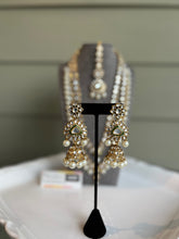Load image into Gallery viewer, Two Layered Dabi kundan Long Necklace set with maangtikka
