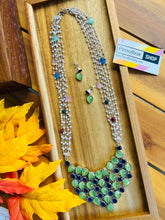 Load image into Gallery viewer, German Silver Premium Quality Big pendant Designer Statement Necklace set

