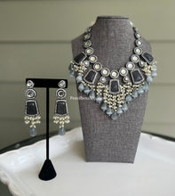 Load image into Gallery viewer, Ruhi Premium Statement Designer Uncut kundan Polki Pearl Necklace set

