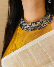 Load image into Gallery viewer, Inaayat German Silver Pastel Statement Hasli Necklace set
