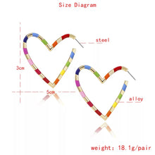 Load image into Gallery viewer, Heart Multicolor Hoop Earrings IDW
