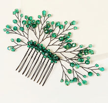 Load image into Gallery viewer, Crystal Pearl Rhinestone cz stone bridal pearl hair accessories
