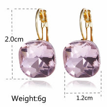 Load image into Gallery viewer, Square shape cz Stud Earrings for women IDW

