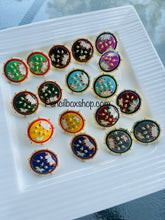 Load image into Gallery viewer, Meenakari Stud Earrings with pearl sides Avisha
