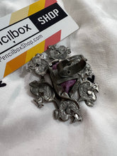 Load image into Gallery viewer, Natural stone peacock German silver Adjustable Ring
