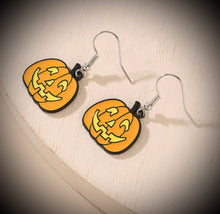 Load image into Gallery viewer, Halloween Pumpkin Orange Drop earrings IDW
