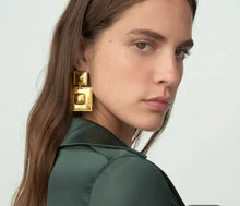 Load image into Gallery viewer, Golden Matte finish Two layer Classy Earrings IDW
