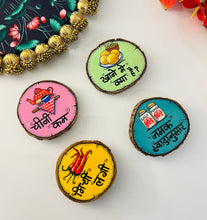 Load image into Gallery viewer, Set of 4 chai Tea handpainted Coasters Home Decor
