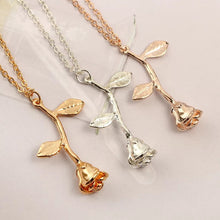 Load image into Gallery viewer, Rose Simple sleek Love Chain Necklace IDW
