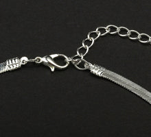 Load image into Gallery viewer, Flat snake Bone chain women necklace
