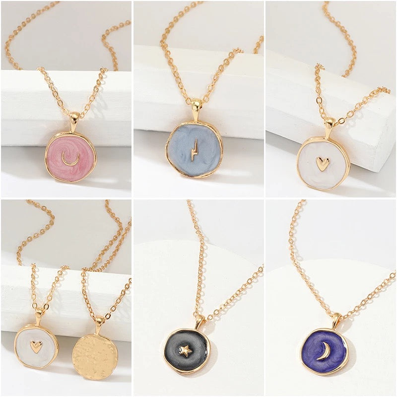 Star Moon Metal Alloy Simple Daily wear Necklace for women IDW