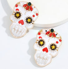 Load image into Gallery viewer, Halloween Skull Rhinestone Crystal Stud earrings
