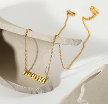 Load image into Gallery viewer, 18k gold plated Mama Stainless Steel Simple Daily Wear Necklace Chain IDW
