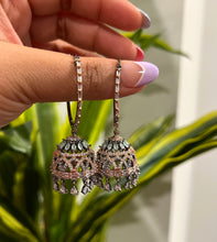 Load image into Gallery viewer, Mohini American diamond Premium Quality Jhumka Bali earrings
