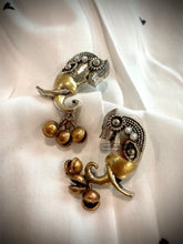 Load image into Gallery viewer, Ganesha ji Small Cute Stud Earrings with ghunghroo German Silver Earrings
