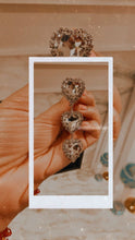 Load image into Gallery viewer, Heart shape white Long Earrings IDW
