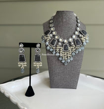 Load image into Gallery viewer, Ruhi Premium Statement Designer Uncut kundan Polki Pearl Necklace set
