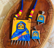 Load image into Gallery viewer, Handmade Handpainted Nawabi necklace set
