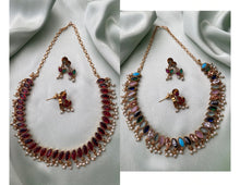 Load image into Gallery viewer, Cz matte finish Reversible Changeable set American diamond
