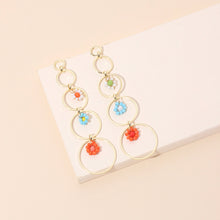 Load image into Gallery viewer, Multicolor Multilayer Big Circle Beads Statement Earrings IDW
