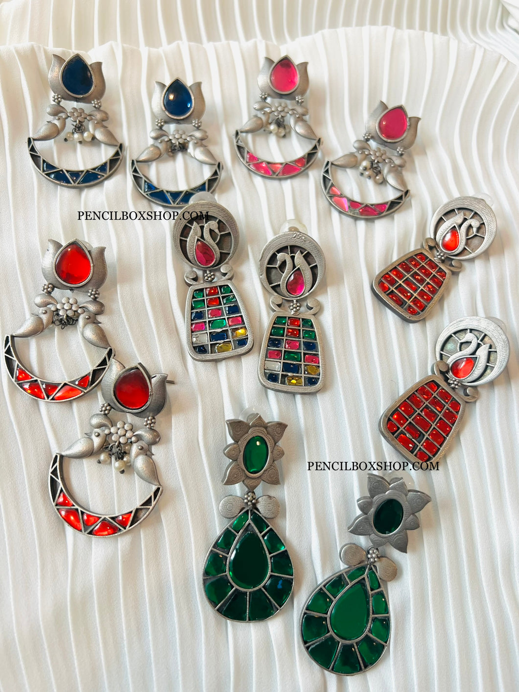German silver Afghani Tribal Medium size earrings