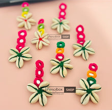 Load image into Gallery viewer, Exotic Handmade Mirror Tri color Shell Layered Earrings
