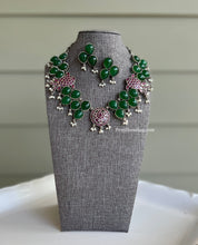 Load image into Gallery viewer, German silver Statement Fish Glass Stone premium Necklace set
