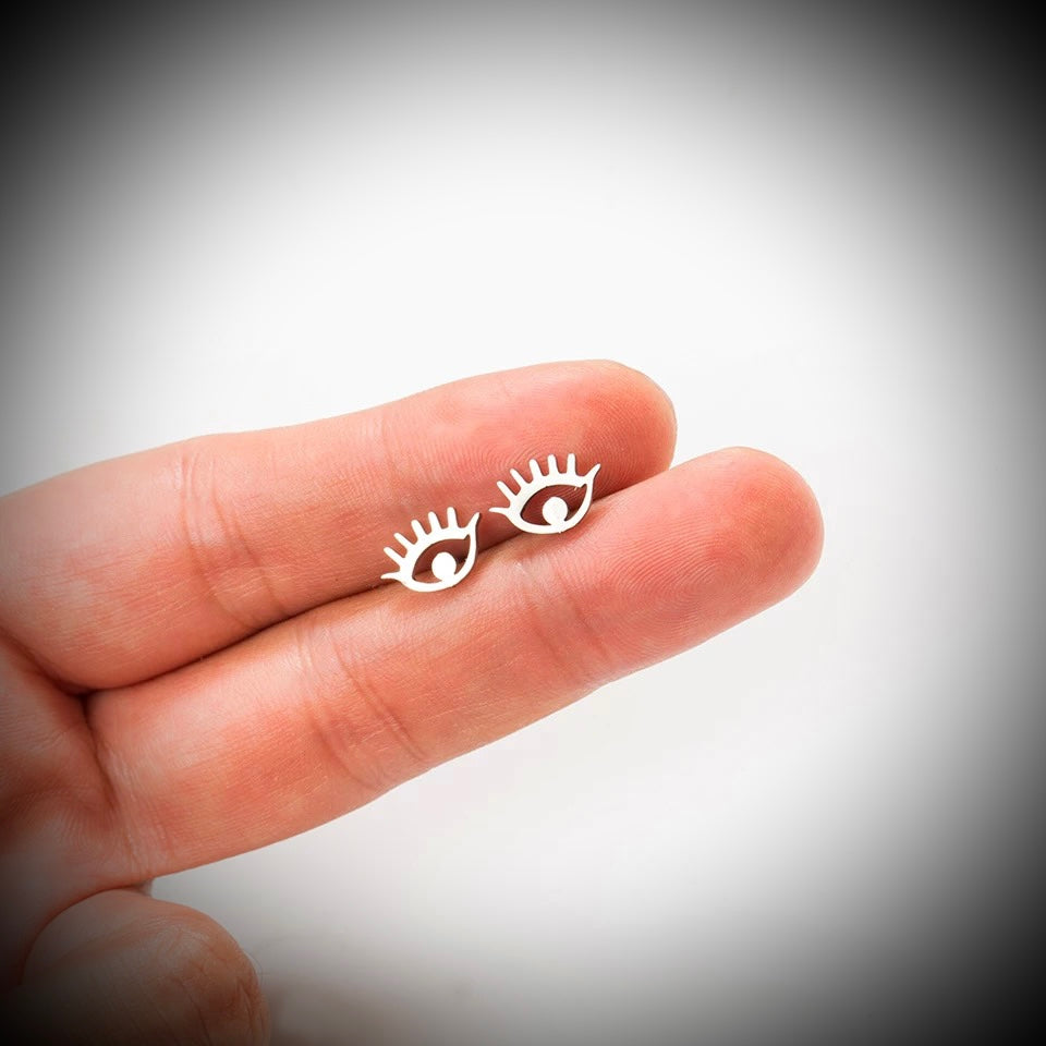 Evil eye Stainless Steel Stud Earrings IDW