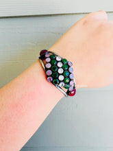 Load image into Gallery viewer, Contemporary German silver Glass Stone Openable Adjustable bracelet  for women
