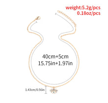 Load image into Gallery viewer, Evil eye Rhinestone small Vintage style Necklace IDW
