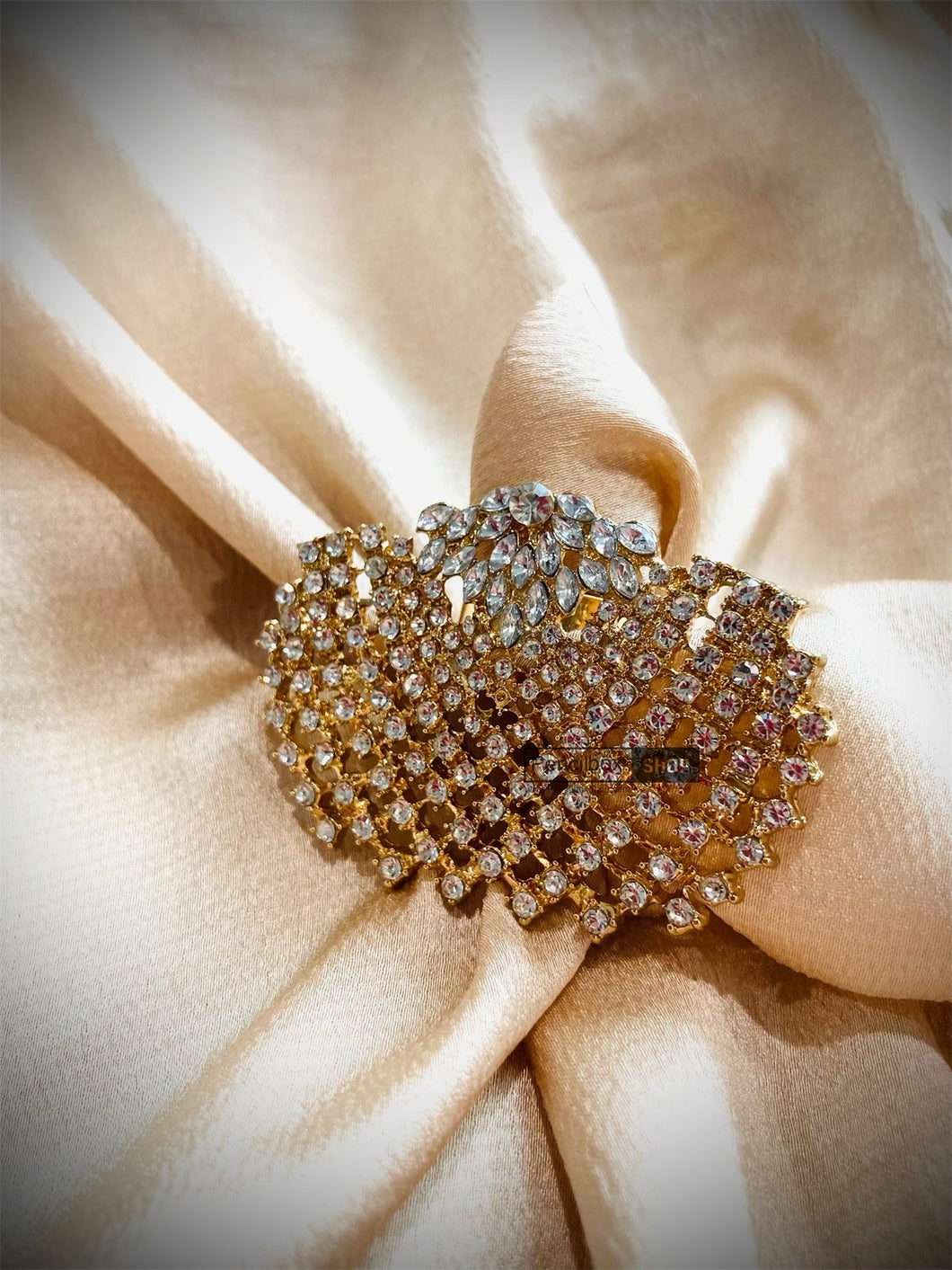 Mehika Gold Cz Stone Statement Ring