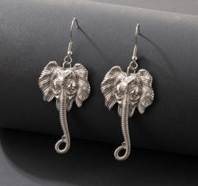 Load image into Gallery viewer, Elephant Silver Modern Earrings for women IDW
