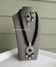 Load image into Gallery viewer, Long Hydro Beads American Diamond Necklace set
