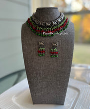 Load image into Gallery viewer, Elephant German silver lookalike Choker necklace set
