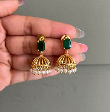 Load image into Gallery viewer, Gold matte finish Jhumka Earrings
