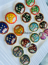 Load image into Gallery viewer, Meenakari Stud Earrings with pearl sides Avisha
