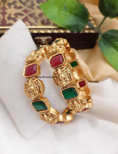 Load image into Gallery viewer, Lakshmi ji Temple Multicolor Bangles set
