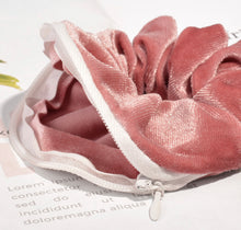 Load image into Gallery viewer, Velvet zipper hair scrunchies for women IDW
