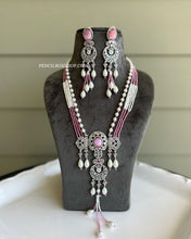 Load image into Gallery viewer, American Diamond long mala Necklace set
