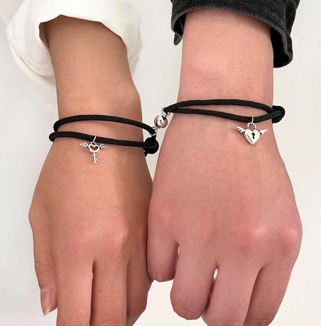 Magnetic Couple girlfriends Moon star Bracelet set  IDW