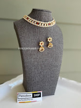 Load image into Gallery viewer, Tayani Ruby Pearl American Diamond Simple Choker Necklace set
