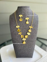 Load image into Gallery viewer, Contemporary Natural Stone Yellow Gold brass made Necklace set
