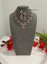Load image into Gallery viewer, American Diamond Geometric Stylish Simple Necklace set
