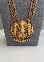 Load image into Gallery viewer, Multicolor Long Kemp stone Haram Goddess Necklace set
