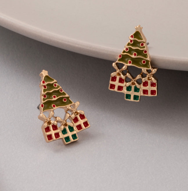 Christmas Tree Acrylic Earrings Jewelry IDW