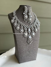 Load image into Gallery viewer, Statement  Designer American Diamond Hanging Necklace set
