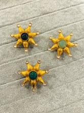 Load image into Gallery viewer, Amarpali Brass Made Carved Stone Star kundan adjustable Ring

