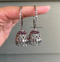 Load image into Gallery viewer, Mohini American diamond Premium Quality Jhumka Bali earrings
