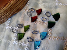 Load image into Gallery viewer, Crystal German silver Earrings drop shape
